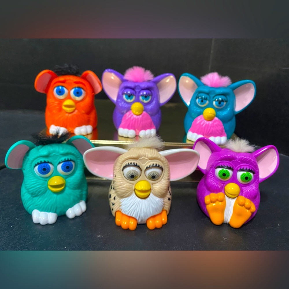 FURBY McDONALD’S VINTAGE 90s  TOY BUNDLE OF 6 DIFFERENT FURBIES